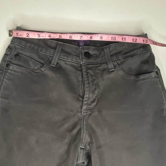NYDJ Jade Gunmetal Denim Legging Mid Rise Size 2 - Picture 12 of 16